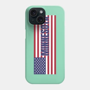 Minnesota State in American Flag Phone Case