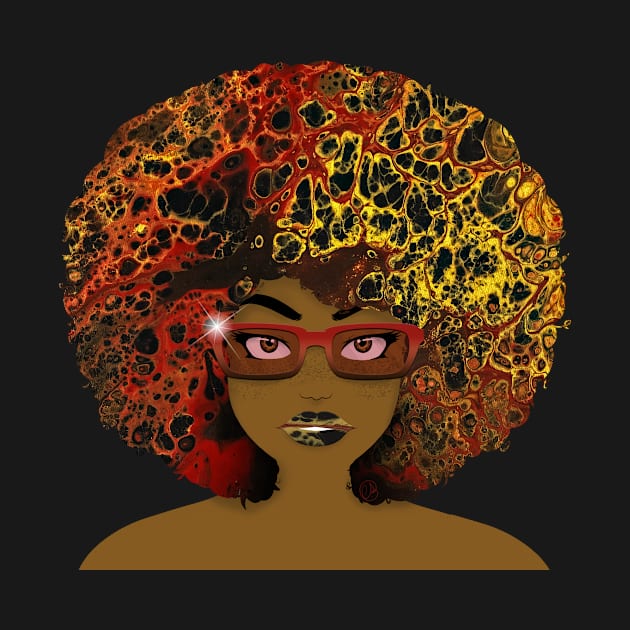 Galaxy Girl Red Afro by FinalBeatComics