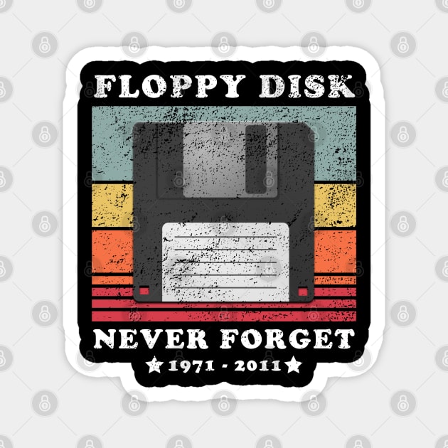 Never Forget Floppy Disk Retro Style Funny Magnet by starryskin