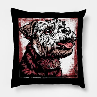 Retro Art Yorkshire Terrier Dog Lover Pillow