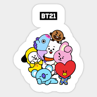 bt21 stickers teepublic