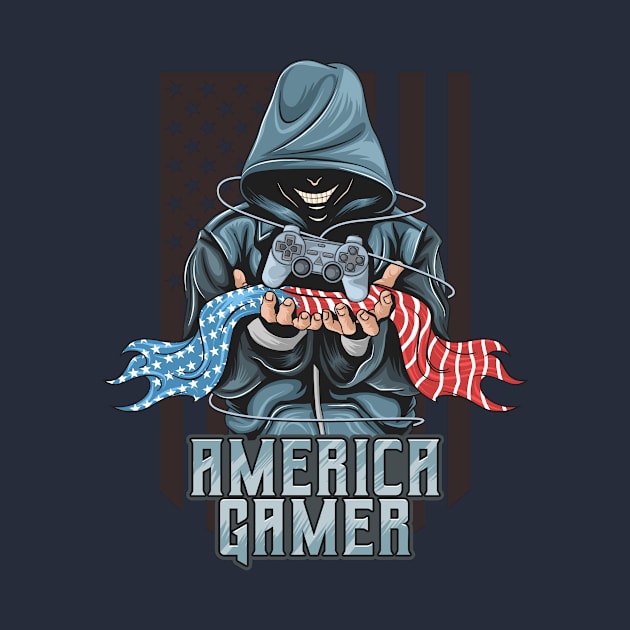 America gamer by MerchByThisGuy