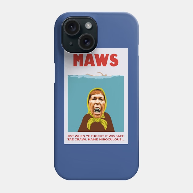 Spoof Scottish Jaws Movie Poster Phone Case by TimeTravellers