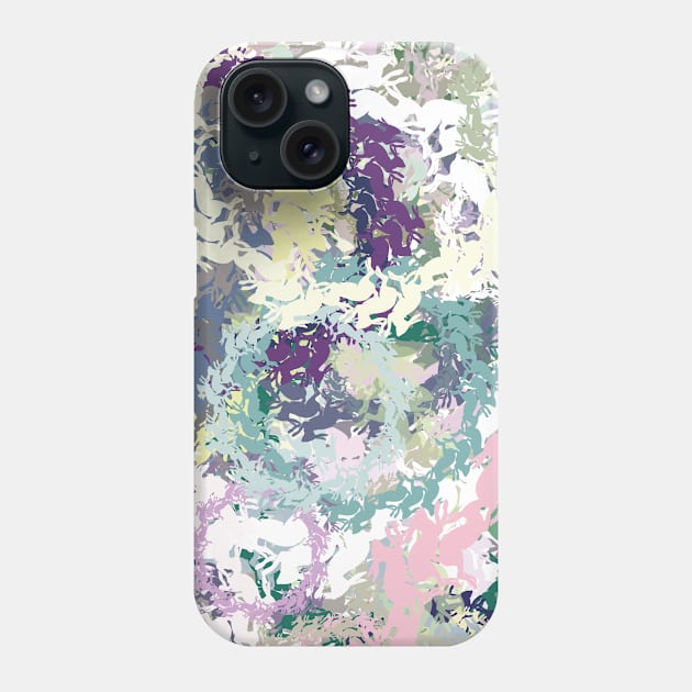 Random Rabbits - abstract dark pastel rabbit pattern Phone Case by aeolia