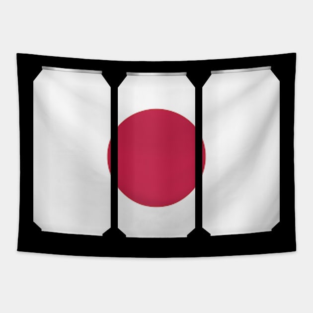 Japan Patriotic Beer Cans - Japan sports team Tapestry by MerchByThisGuy