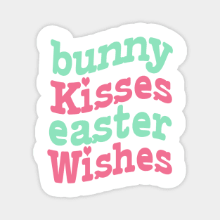 Bunny kisses Easter wishes Magnet