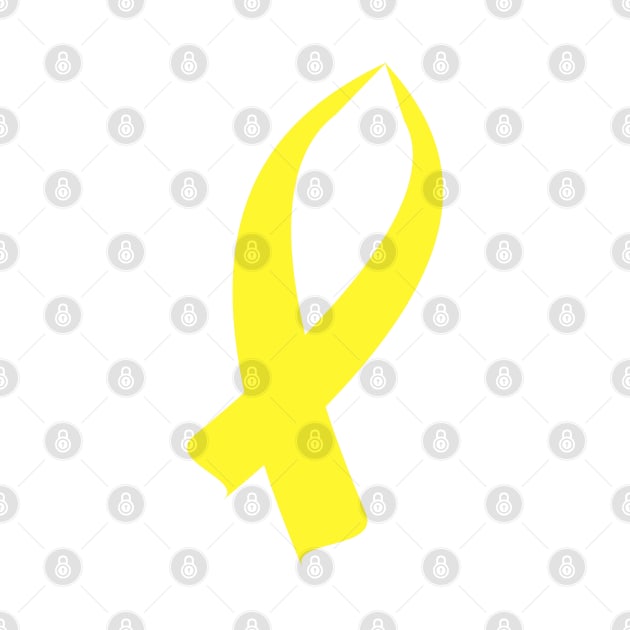 Awareness Ribbon (Yellow) by BlakCircleGirl