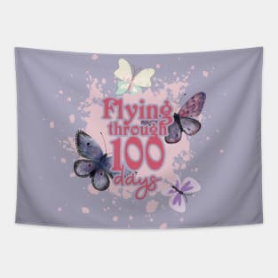 Celebrate 100 Days of School - Butterflies 100 Days Smarter Tapestry