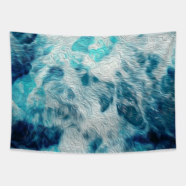 Beautiful Blue Waves 4 Tapestry by peachesinthewild