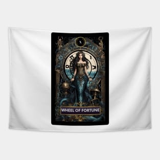 The Wheel Of Fortune Mermaid Tarot Card Tapestry