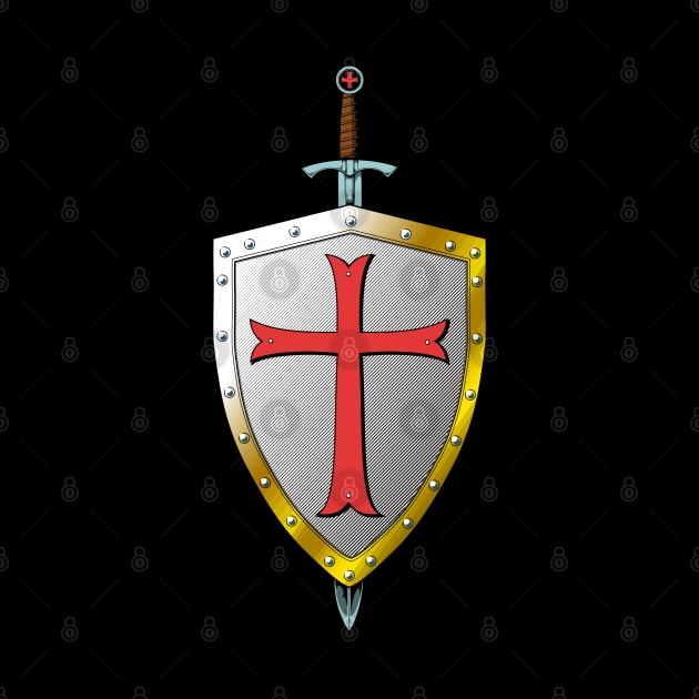 Templar Shield and Sword - Templar Knight by Modern Medieval Design