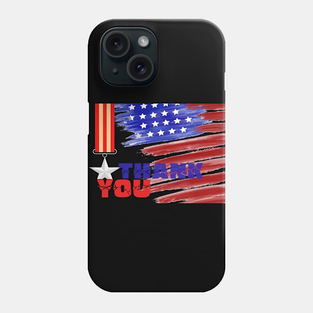 American flag veterans day holiday Gift Phone Case by Flipodesigner