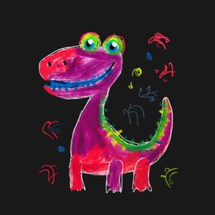 Crayon Dinosaur #4 T-Shirt