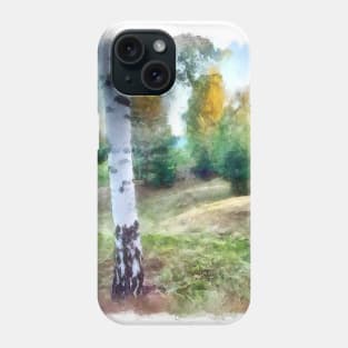 Summer landscape with birches. Phone Case