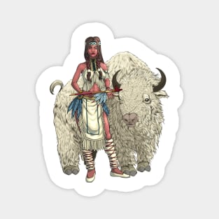 White Buffalo Woman Magnet