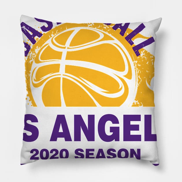 NBA 2020 Los Angeles Lakers Spirit Stay 6ft Away Pillow by mckinney