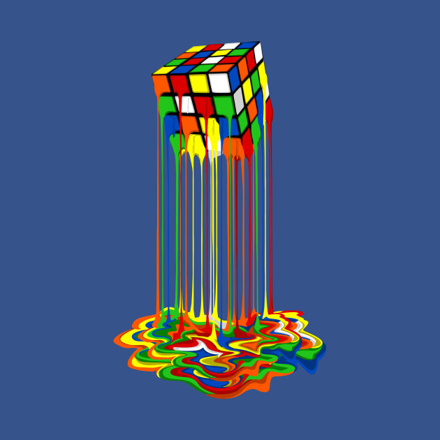 Discover Rainbow Abstraction melted rubix cube - Rubix Cube - T-Shirt