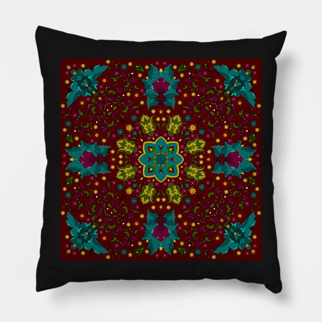 Red Persian Carpet Pillow by Innsmouth