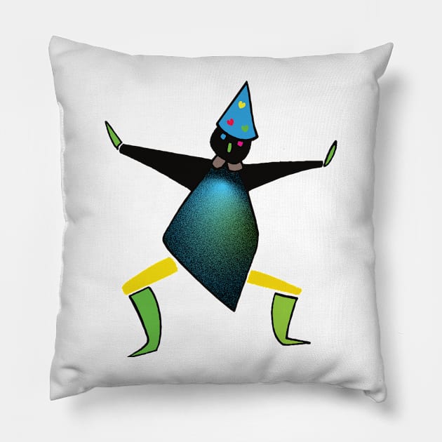 Stretched Arms Pillow by OssiesArt