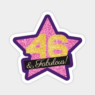 46th Birthday Gifts Women Fabulous - Pink Gold Magnet