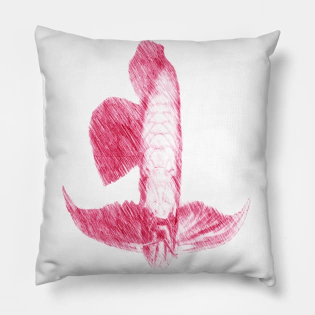 Super Red Arowana Pillow by Banyu_Urip