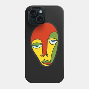 Simple lines face (color) Phone Case