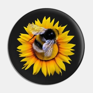 Bee on a Sunflower Pin