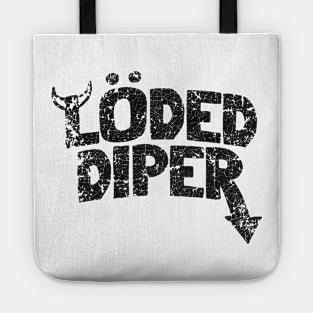 BLACK VINTAGE LODED DIPER Tote