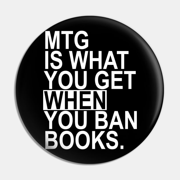 MTG is what you get when you ban books (white) Pin by skittlemypony