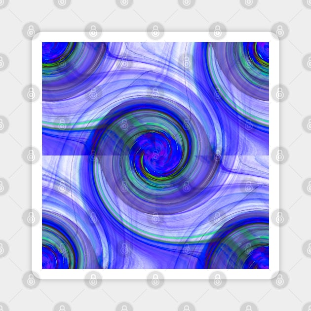 abstract cyclonic twist in blues Magnet by hereswendy