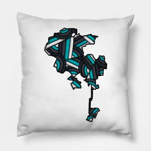 Los Angeles Map Art Pillow