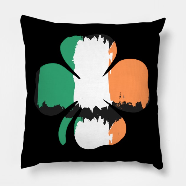 Laughing Shamrock, St Patricks Day, March 17th, Irish Sports Fan Pillow by Style Conscious