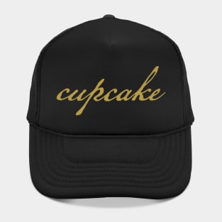 Cupcake Gold Script Typography Hat