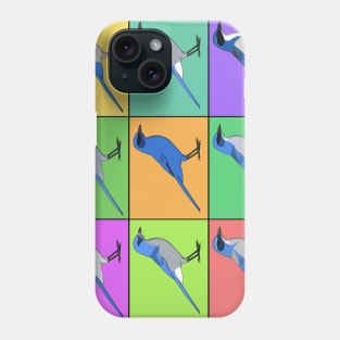 Warhol Birds - Scrub-jay Phone Case