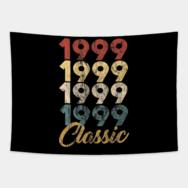 20th Birthday Gift Classic Retro Born 1999 Anniversary Gift Tapestry by AKSA shop