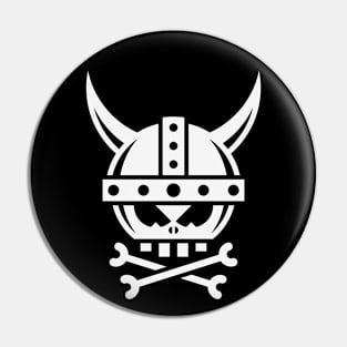 Viking Skull And Crossbones (Graphic) Pin