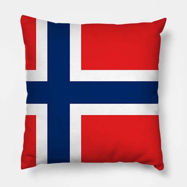 Norway National Flag Pillow by Design_Lawrence