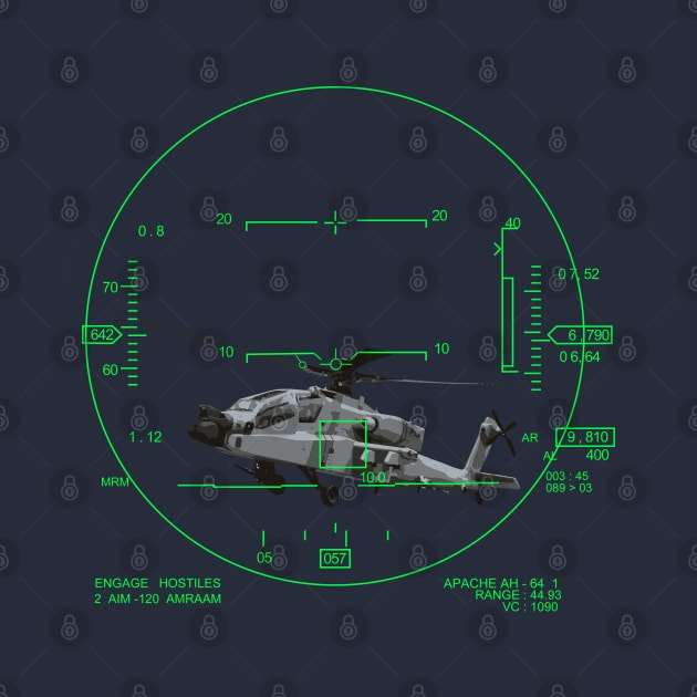 F-15 Strike Eagle locking on Apache Helicopter by TWOintoA