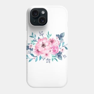 Watercolor Handrawn Rose Bouquet 🌹 Phone Case