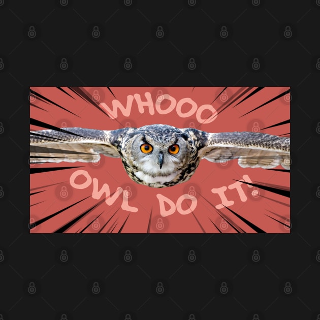 Owl Do It! (Red) by Bunny Prince Design