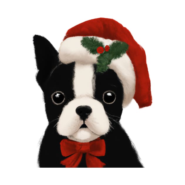 Cute Boston Terrier Drawing by Play Zoo