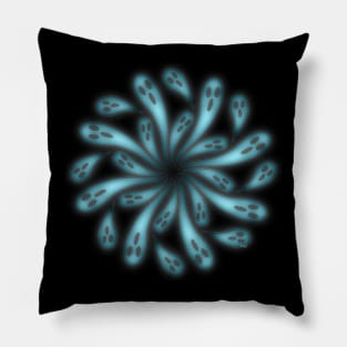 Spooky Ghost Mandala Pillow