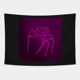 Jumping Spider Drawing V28 (Pink 2) Tapestry