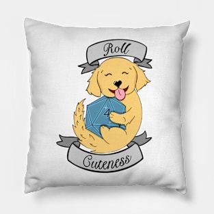 Roll 4 Cuteness | Golden Retriever | D20 Pillow