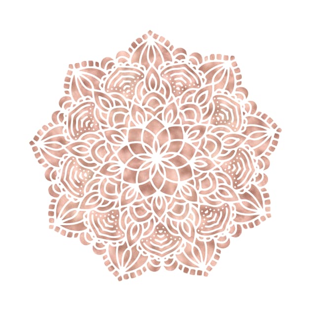 Pretty Rosegold Mandala by NatureMagick