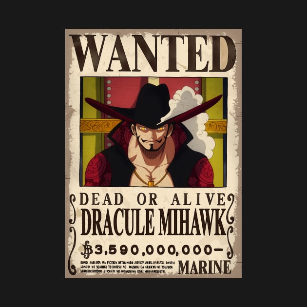 NEW BOUNTY WANTED DRACULE MIHAWK' by mugiwarastore77