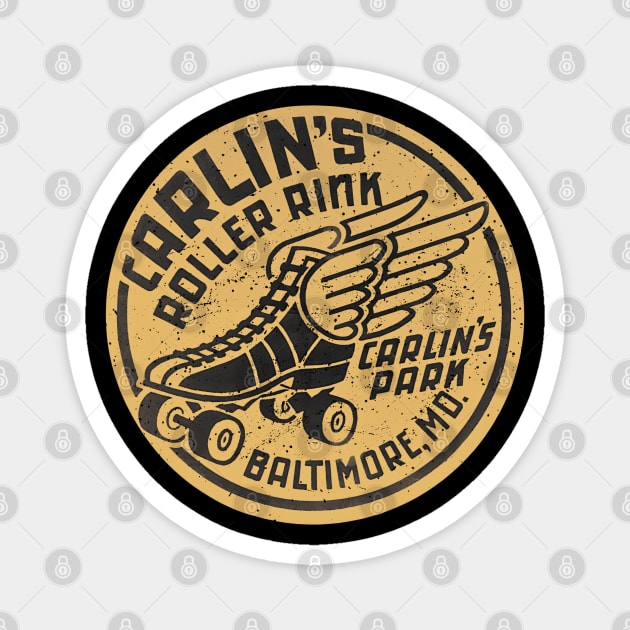 Vintage Roller Skating Baltimore Magnet by Timeless Chaos