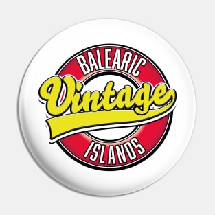 Balearic Islands Vintage logo Pin