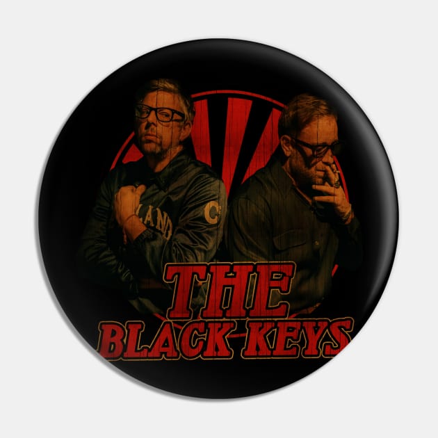 Retro Vintage Classic The Black Keys Pin by Electric Tone