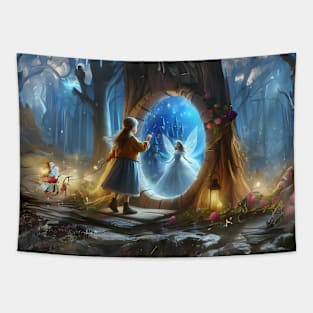 Fairy Tale Adventure Girl Tapestry